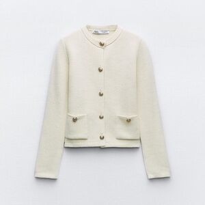 Zara Women’s Knit Cardigan with gold buttons